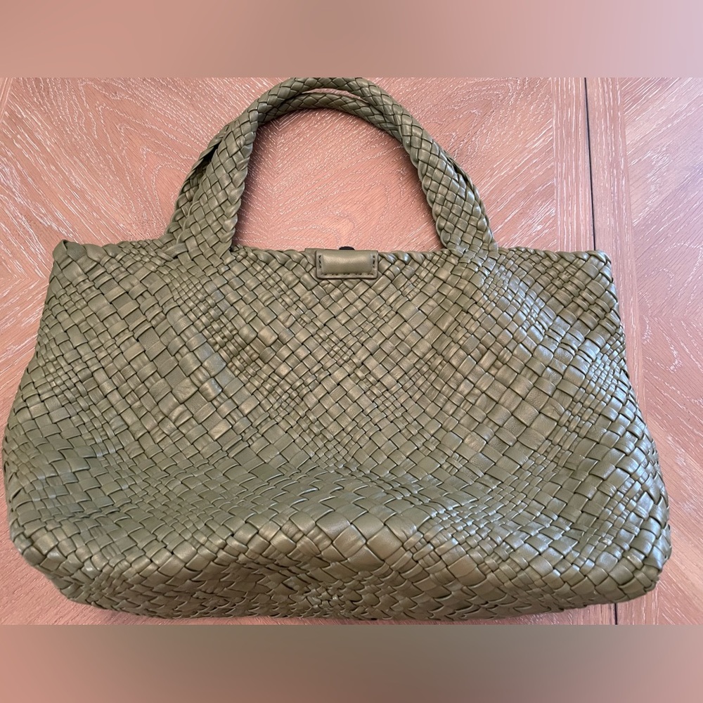 FALOR Tote Italian Leather Hand Woven-F7349 - made in Italy